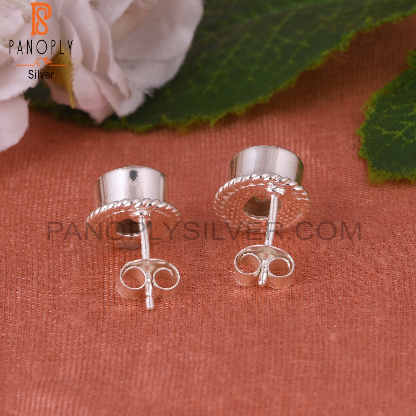 Doublet Morganite Quartz Oval 925 Sterling Silver Earrings