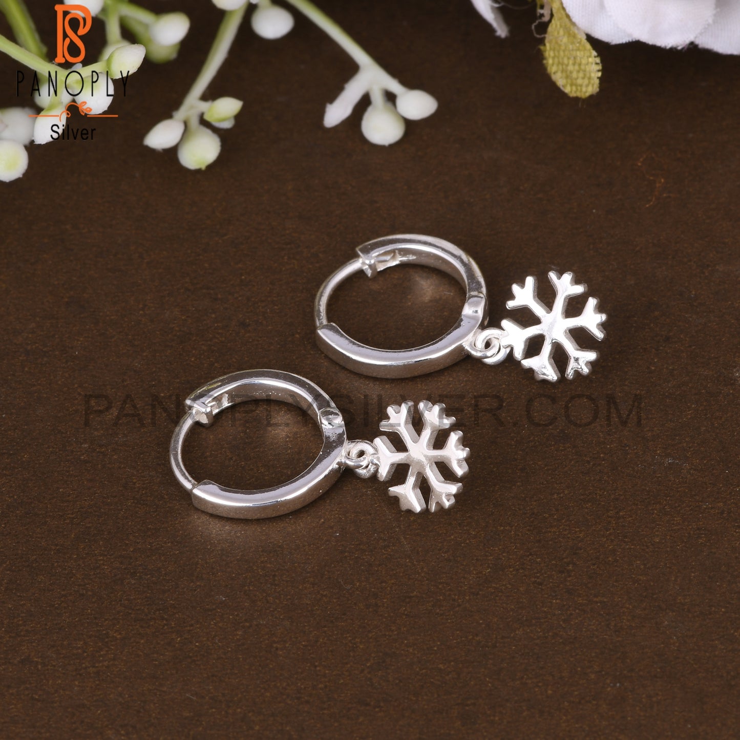 Floral 925 Sterling Silver Earrings