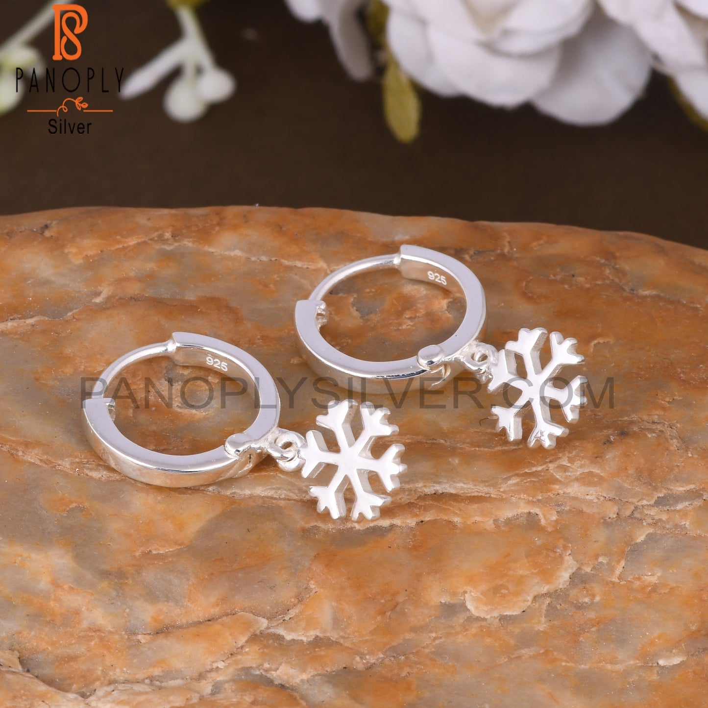 Floral 925 Sterling Silver Earrings