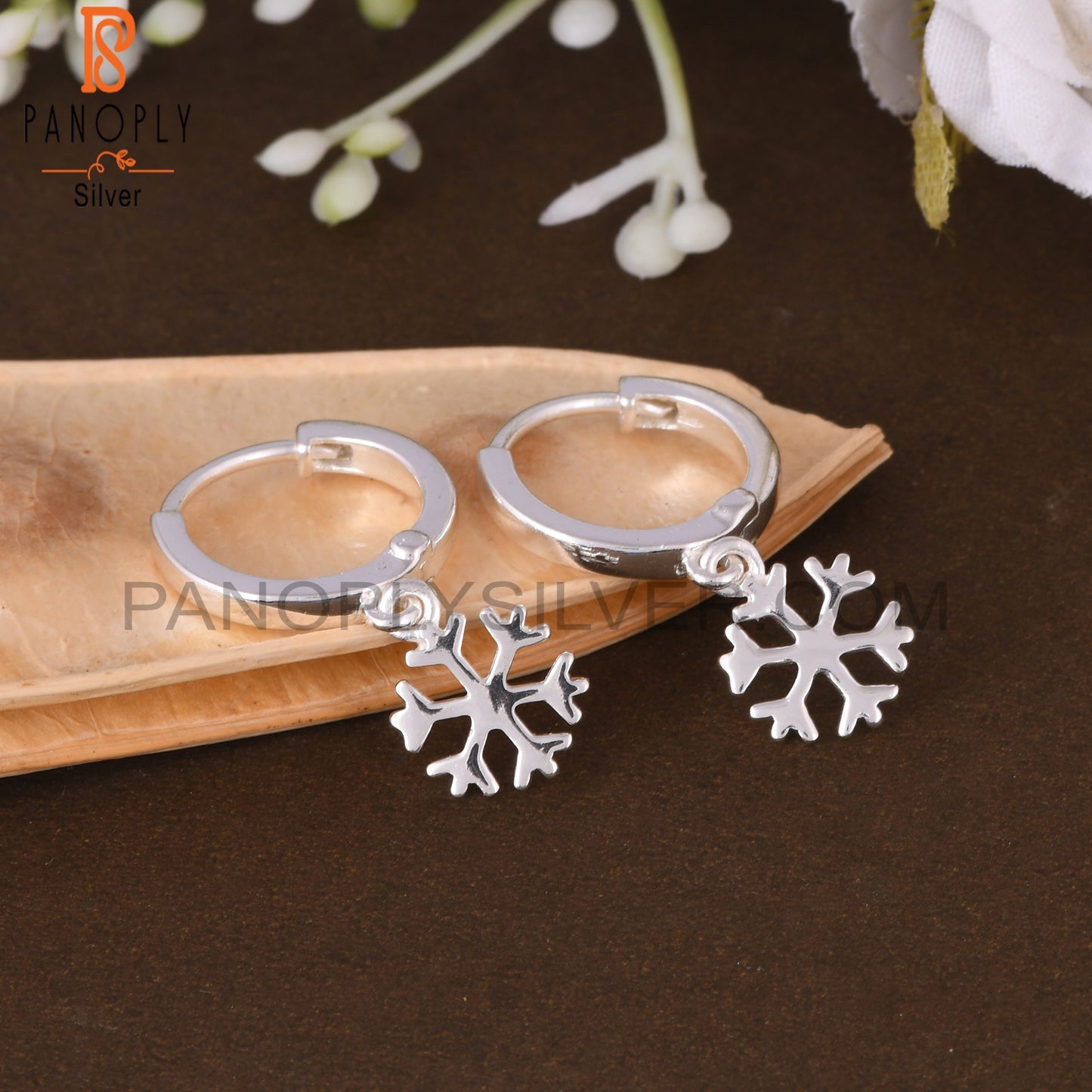 Floral 925 Sterling Silver Earrings