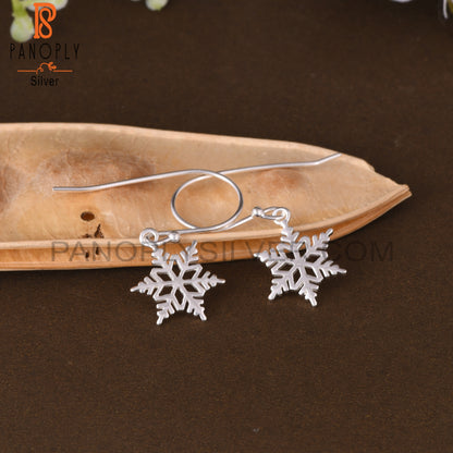 Aesthetic 925 Sterling Silver Flower Dangle Earrings