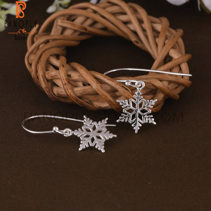 Aesthetic 925 Sterling Silver Flower Dangle Earrings