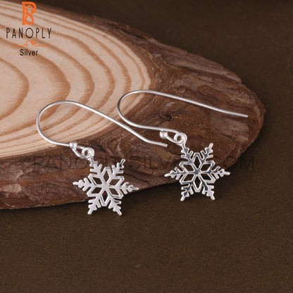 Aesthetic 925 Sterling Silver Flower Dangle Earrings