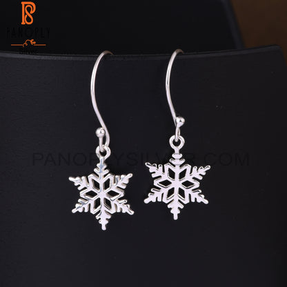 Aesthetic 925 Sterling Silver Flower Dangle Earrings
