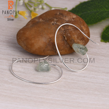 Aquamarine Rough 925 Sterling Silver Earrings