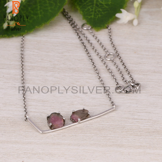 Bio Tourmaline 925 Sterling Silver Pendant & Necklace