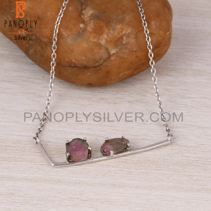 Bio Tourmaline 925 Sterling Silver Pendant & Necklace