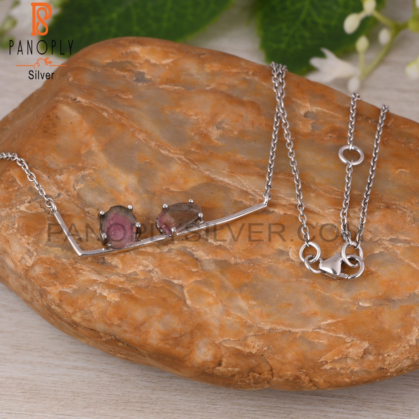 Bio Tourmaline 925 Sterling Silver Pendant & Necklace