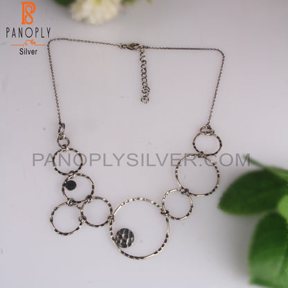 Handmade 925 Sterling Silver Circular Necklace