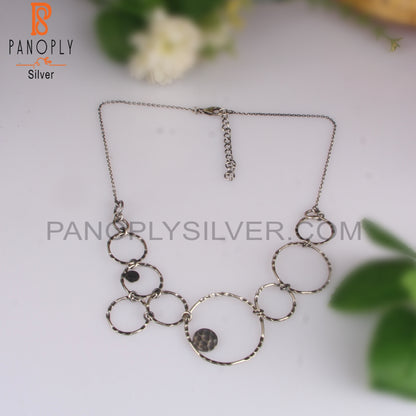 Handmade 925 Sterling Silver Circular Necklace