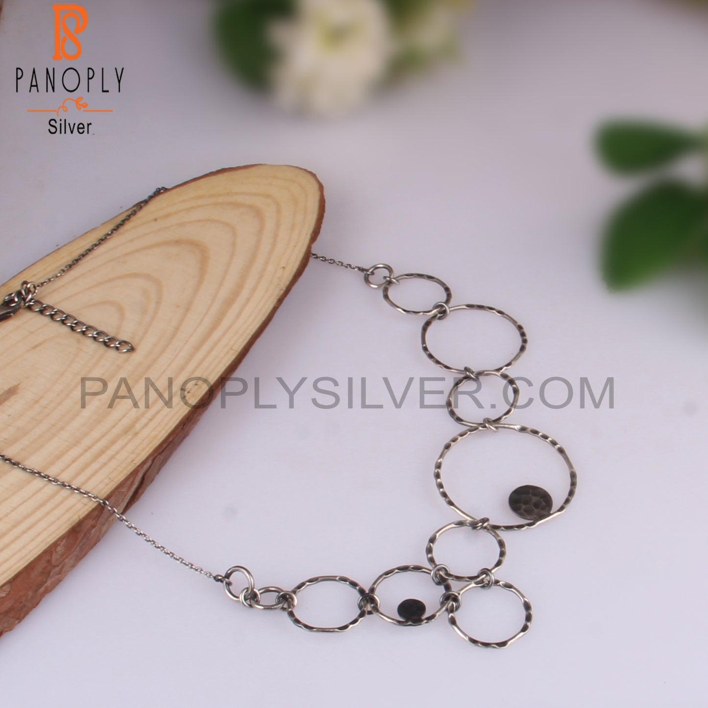 Handmade 925 Sterling Silver Circular Necklace