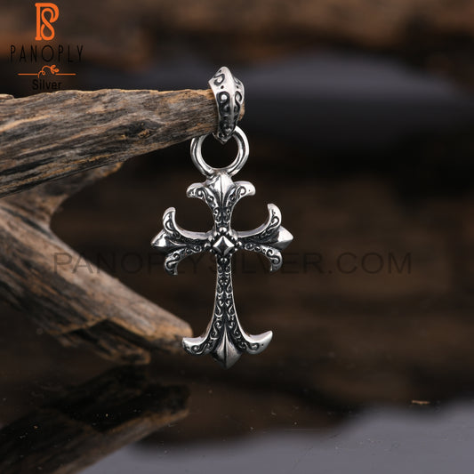 Christian Cross 925 Sterling Silver Pendant & Necklace