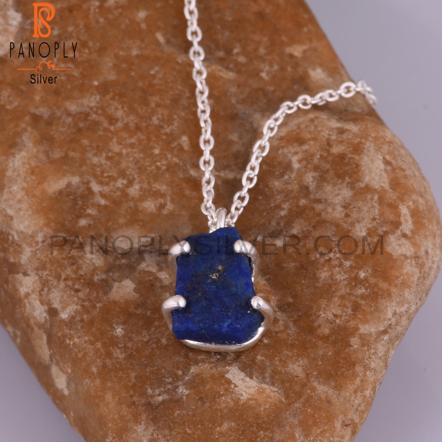 Lapis 925 Sterling Silver Necklace And Pendant Chain
