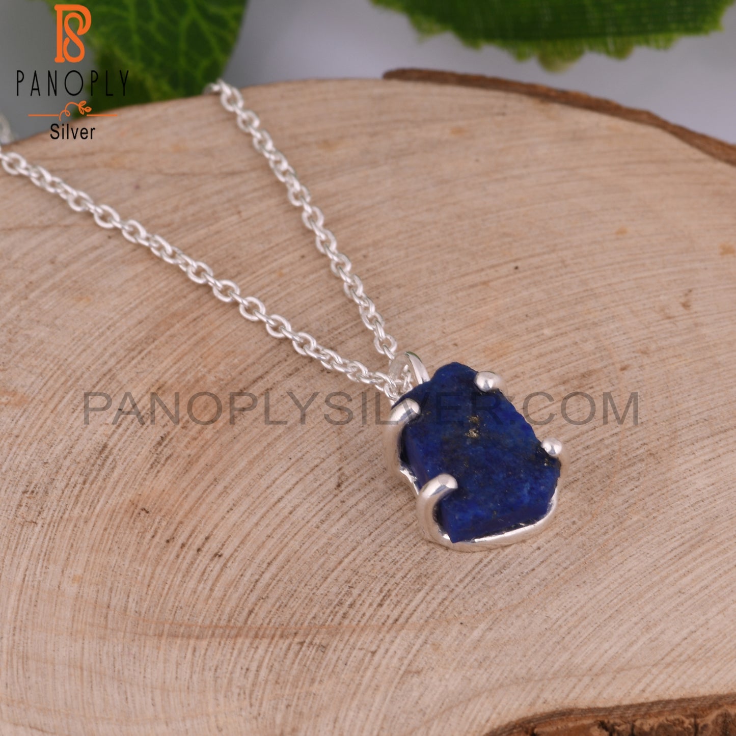 Lapis 925 Sterling Silver Necklace And Pendant Chain