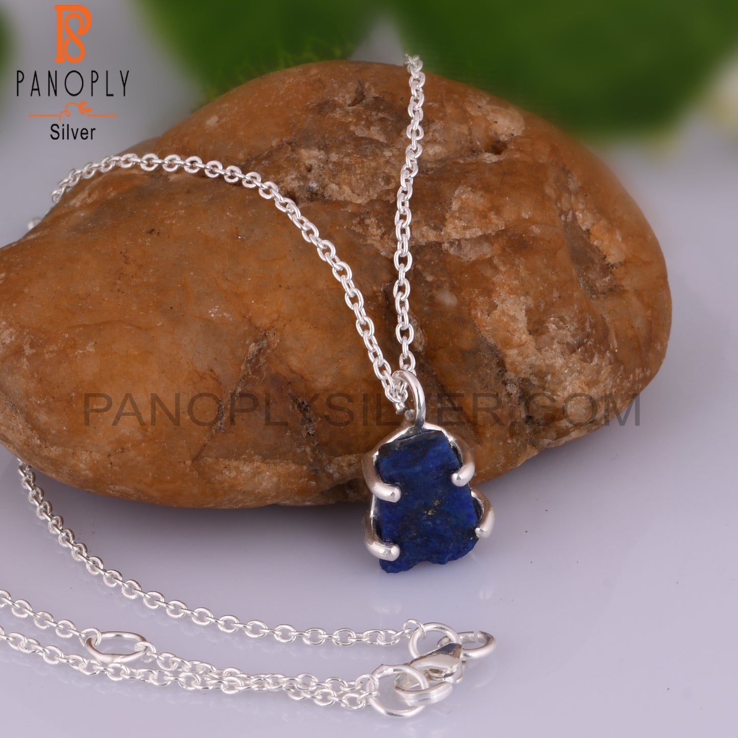 Lapis 925 Sterling Silver Necklace And Pendant Chain