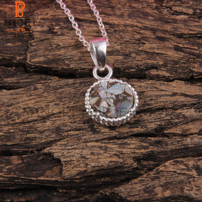 Mojave Copper Ethiopian Opal 925 Silver Pendant With Chain