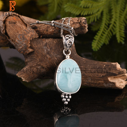 Larimar Pendant 925 Sterling Silver