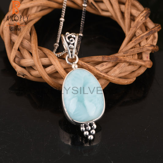 Larimar Pendant 925 Sterling Silver