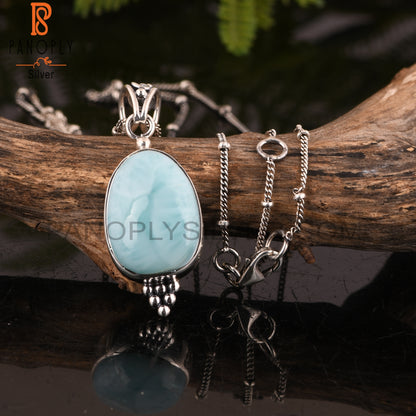 Larimar Pendant 925 Sterling Silver