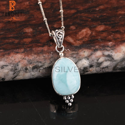 Larimar Pendant 925 Sterling Silver