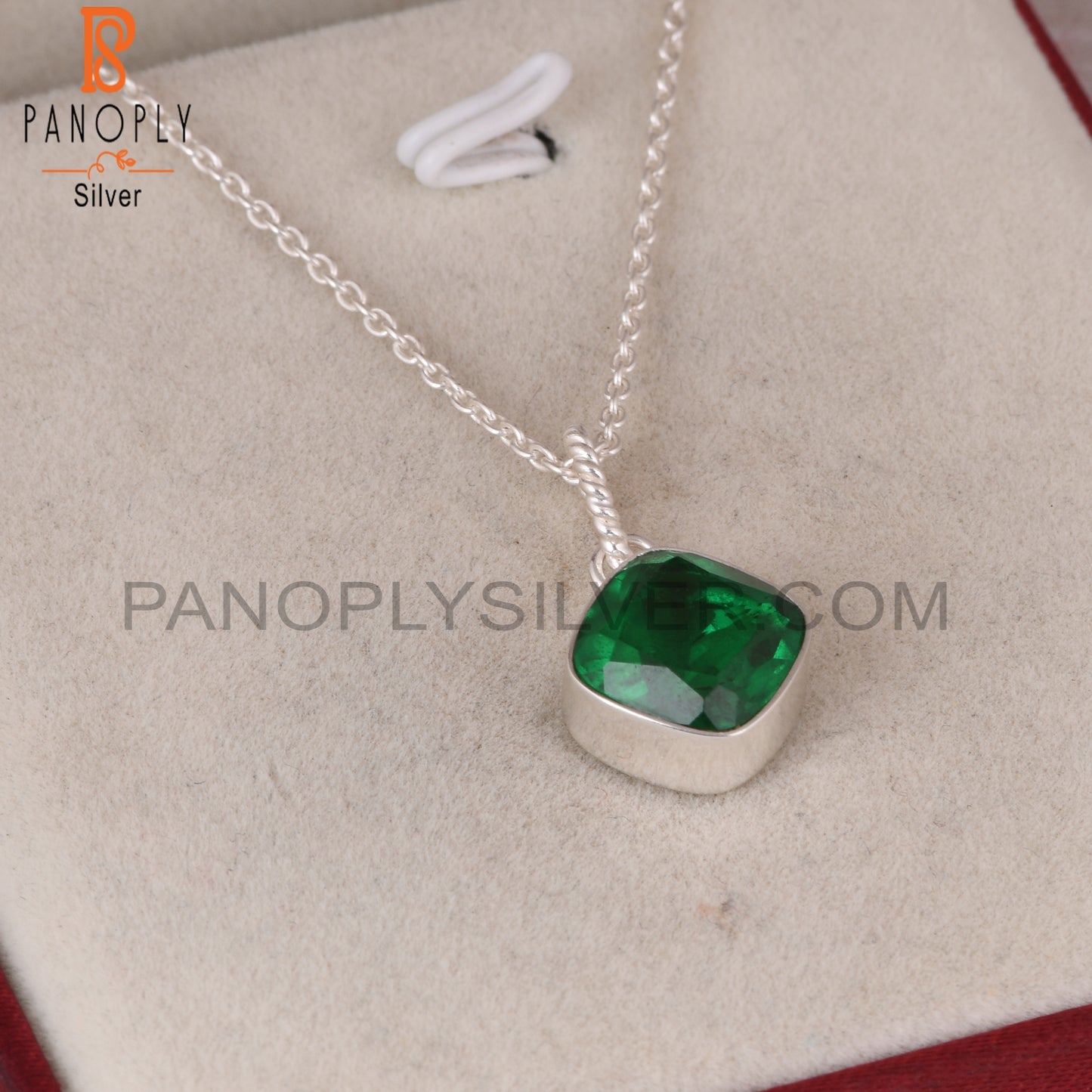 Doublet Zambian Emerald Quartz 925 Silver Pendant