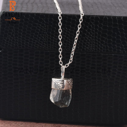 Green Amethyst 925 Sterling Silver Pendant With Chain