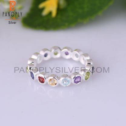 Amethyst, Blue Topaz, Citrine, Peridot, Garnet, Iolite Ring