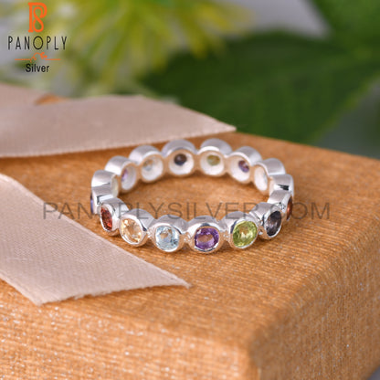 Amethyst, Blue Topaz, Citrine, Peridot, Garnet, Iolite Ring