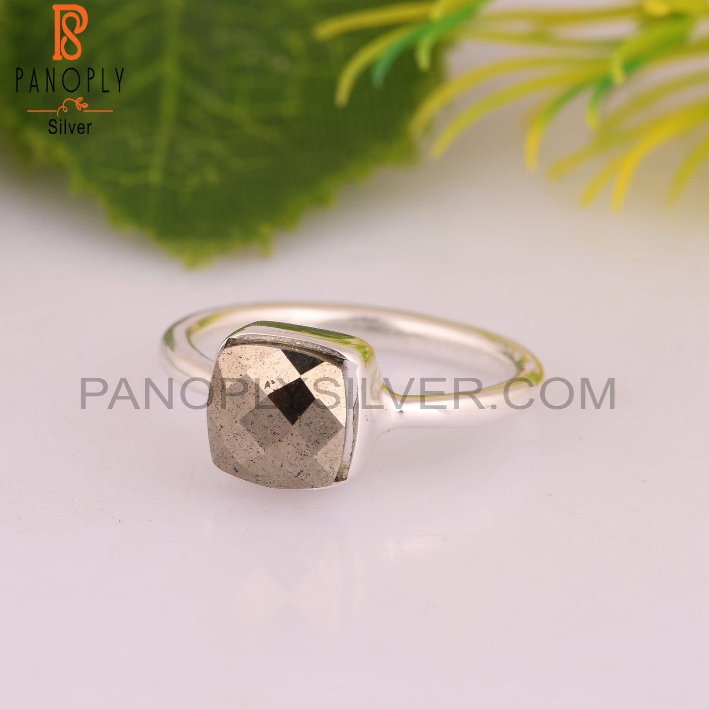Pyrite Taper 925 Sterling Silver Ring