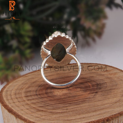 Labradorite Marquise 925 Sterling Silver Ring