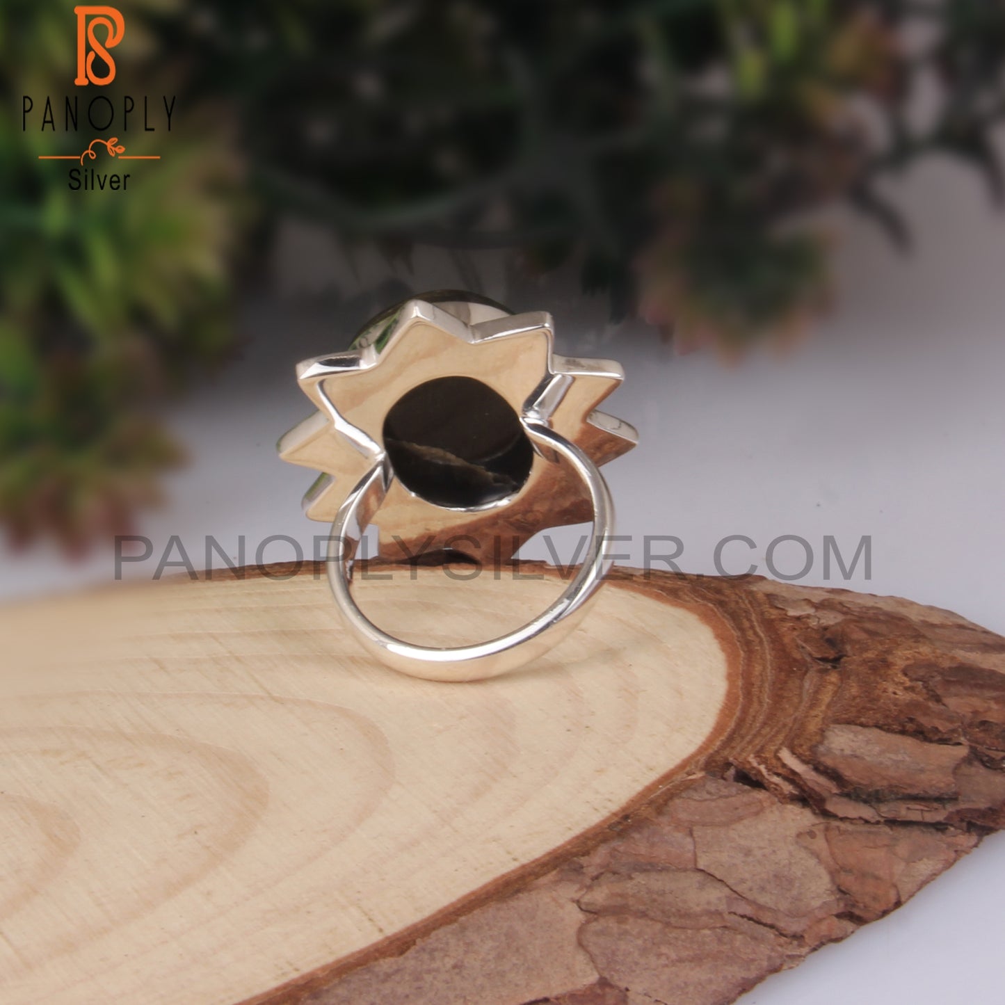 Labradorite 925 Sterling Silver Flower Ring