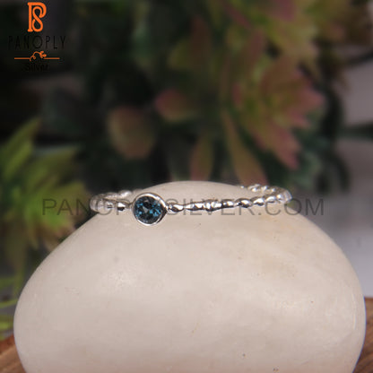 London Blue Topaz 925 Sterling Silver Christmas Gift Ring