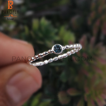 London Blue Topaz 925 Sterling Silver Christmas Gift Ring