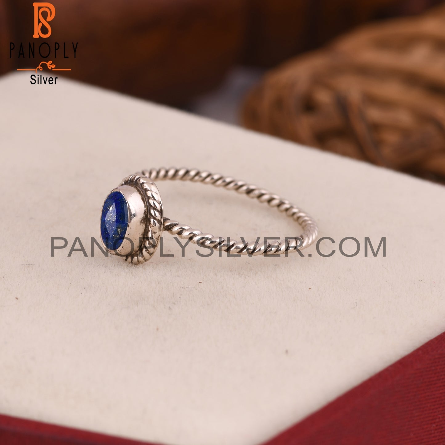 Corundum Blue Cultured Oval Shape 925 Sterling Silver Ring