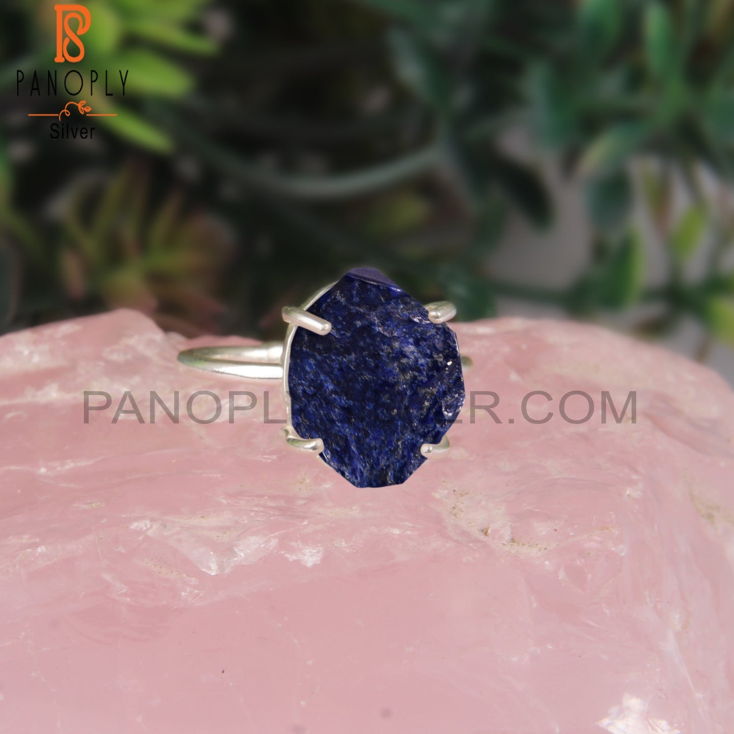 Lapis Rough 925 Sterling Silver Ring