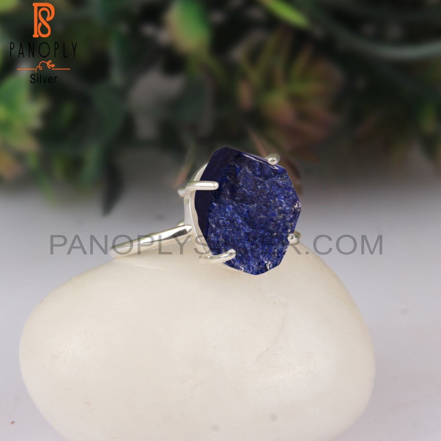 Lapis Rough 925 Sterling Silver Ring