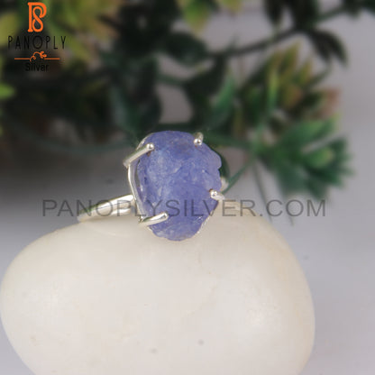 Rough Tanzanite 925 Sterling Silver Gift Ring