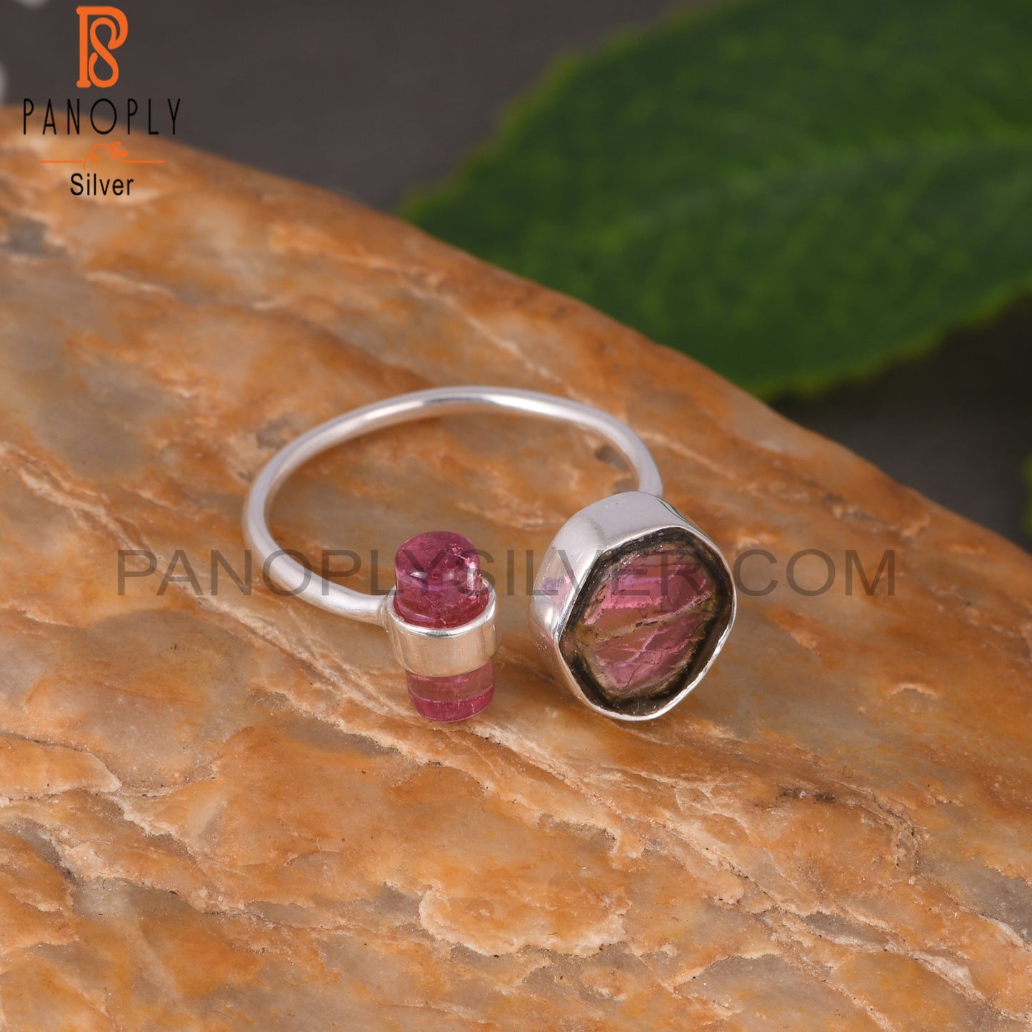 Bio Tourmaline 925 Sterling Silver Fancy Ring
