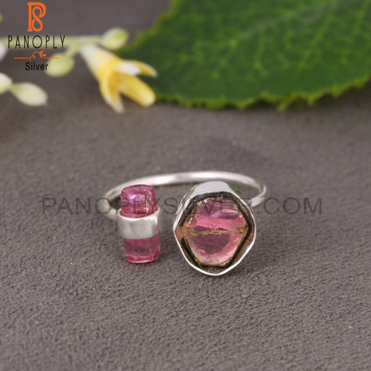 Bio Tourmaline 925 Sterling Silver Fancy Ring