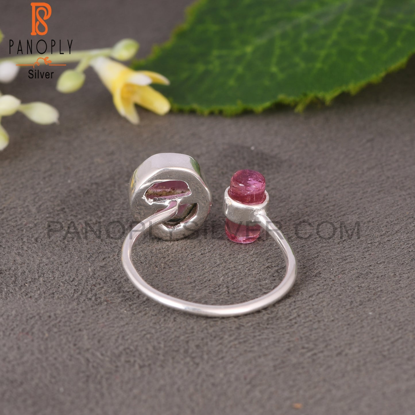Bio Tourmaline 925 Sterling Silver Fancy Ring