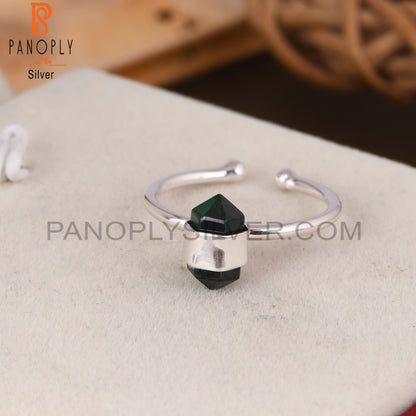 Malachite Pencil 925 Sterling Silver Ring