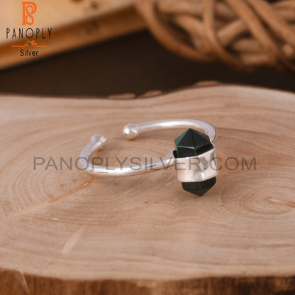 Malachite Pencil 925 Sterling Silver Ring