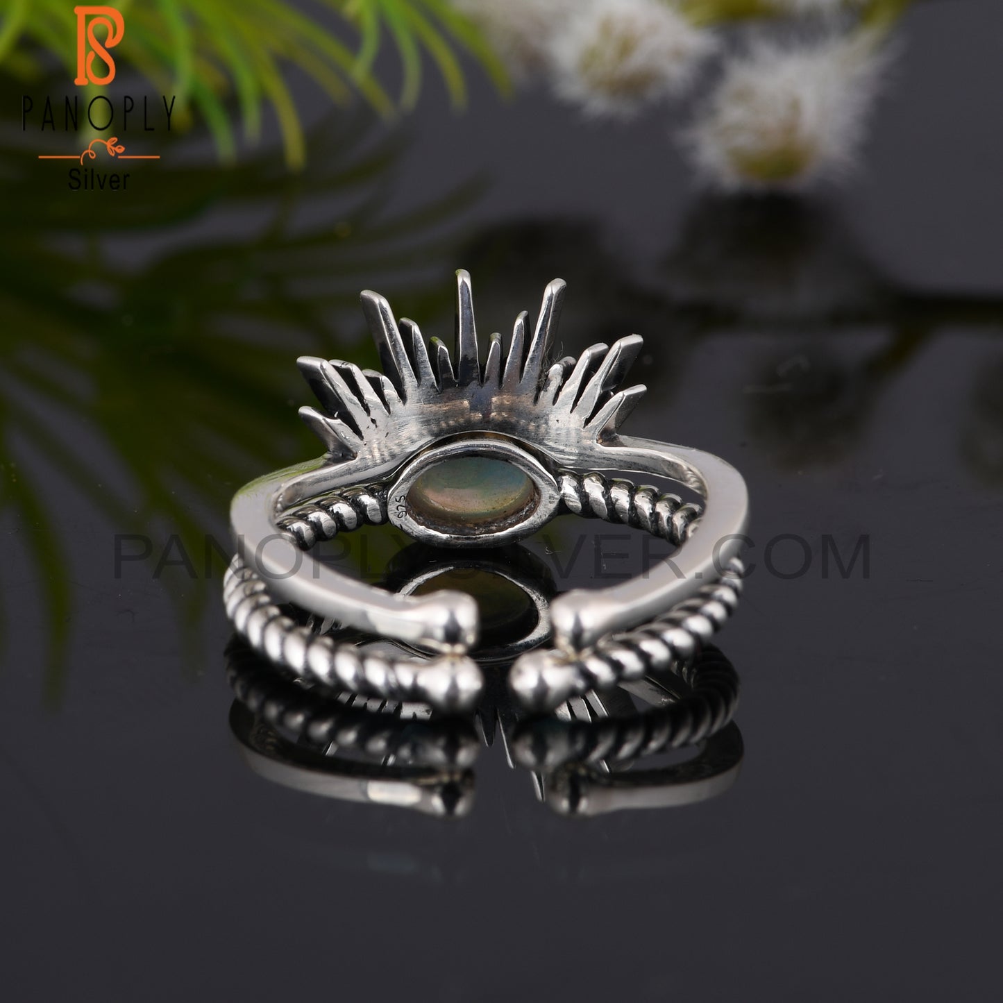 Ethiopian Opal Oval Shape 925 Sterling Silver Women’s Ring