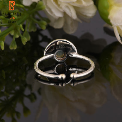 Ethiopian Opal 925 Silver Engagement Ring