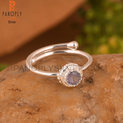 Tanzanite Sterling Silver 925 Adjustable Ring