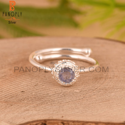 Tanzanite Sterling Silver 925 Adjustable Ring