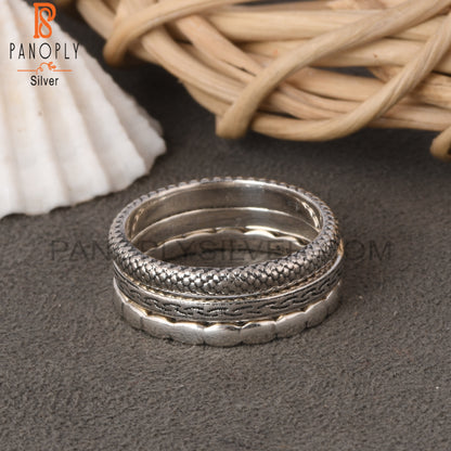 Vintage Oxidized 925 Sterling Silver Ring