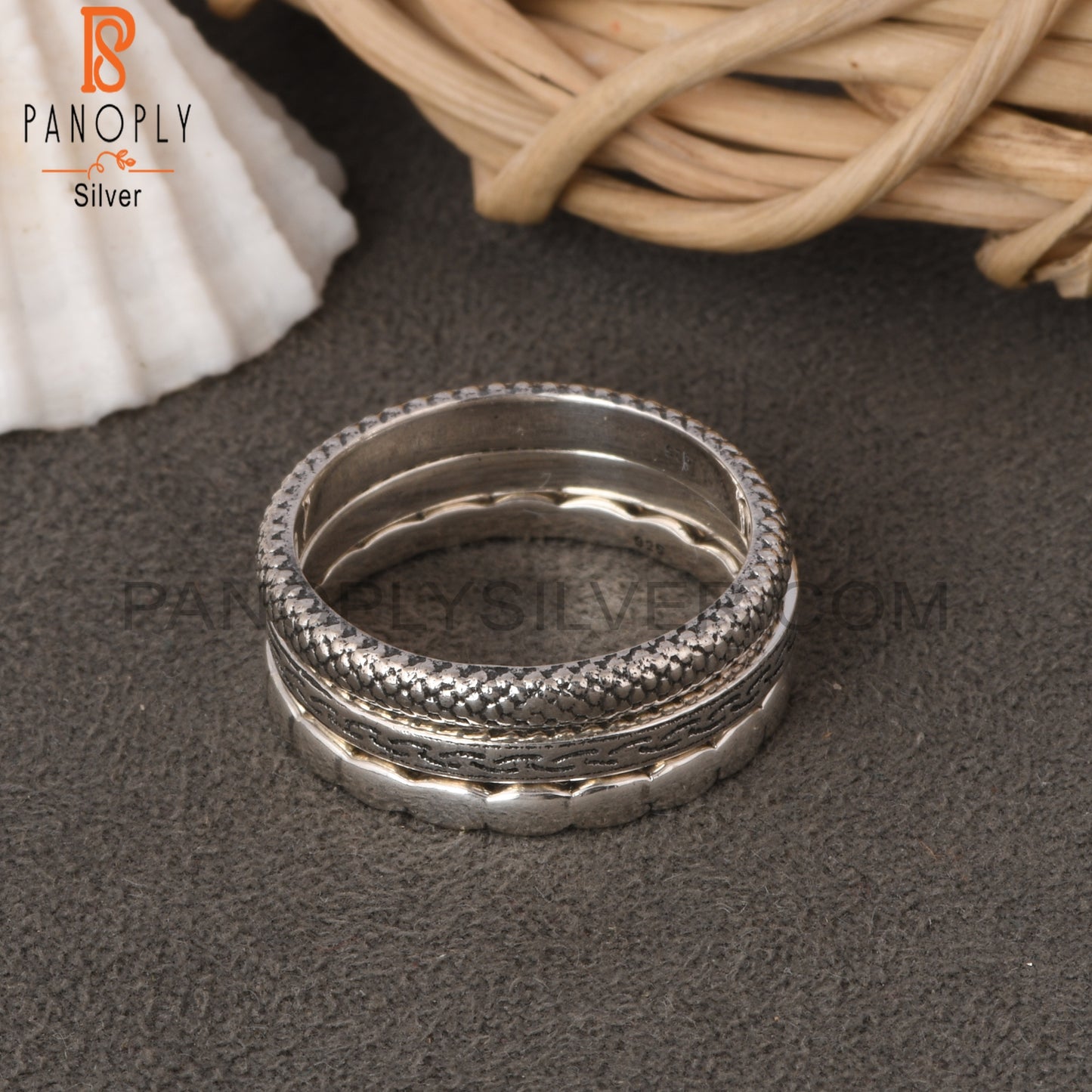 Vintage Oxidized 925 Sterling Silver Ring