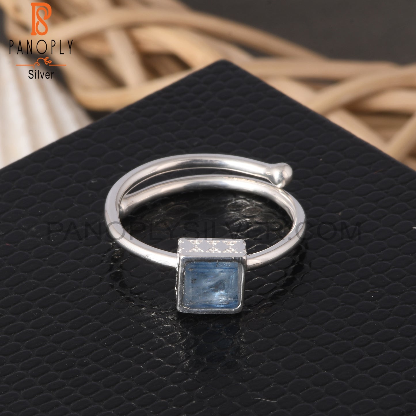 Kyanite Square Shape 925 Sterling Silver Ring