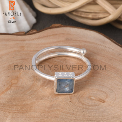 Kyanite Square Shape 925 Sterling Silver Ring